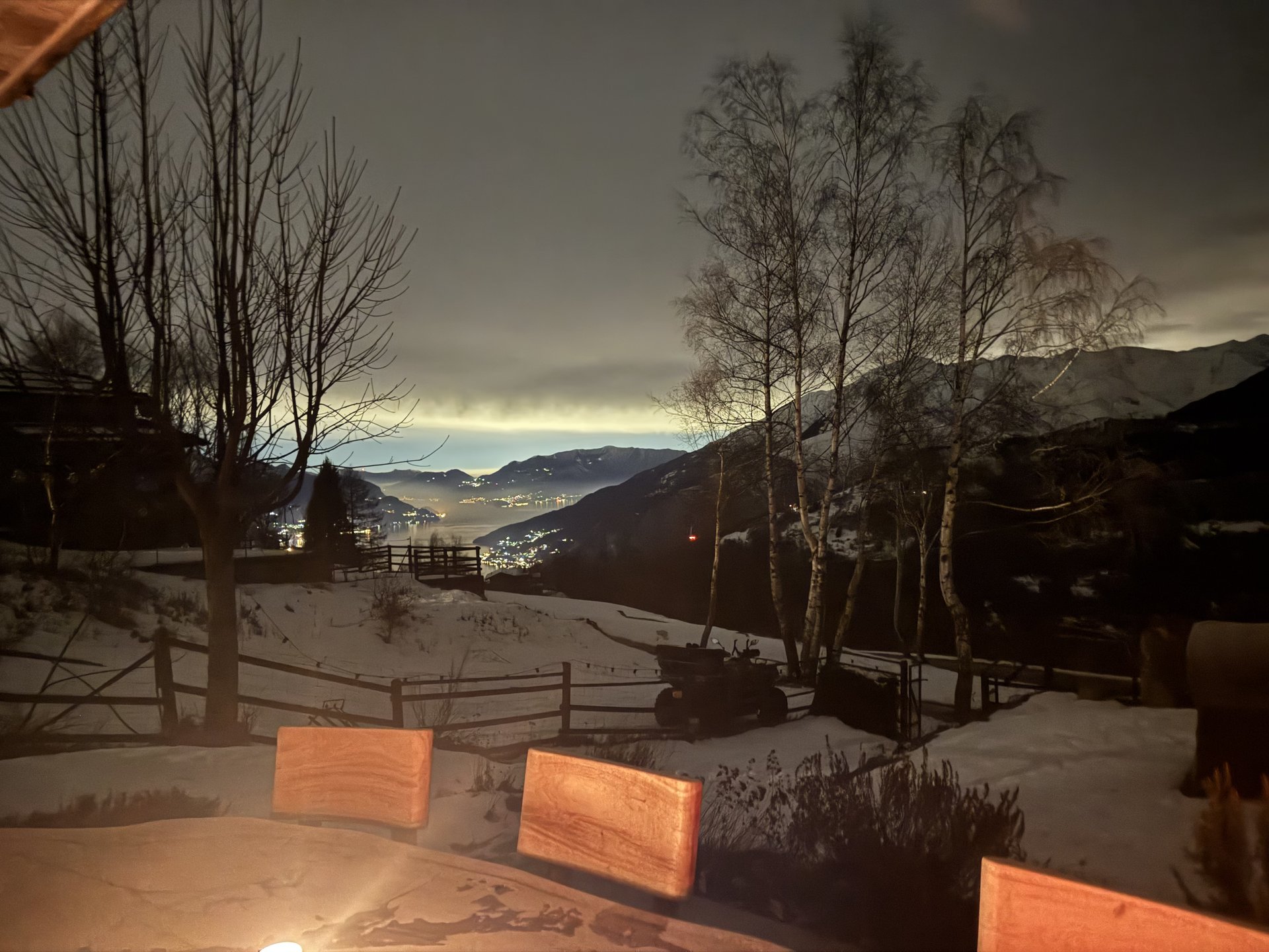 Winternacht terras